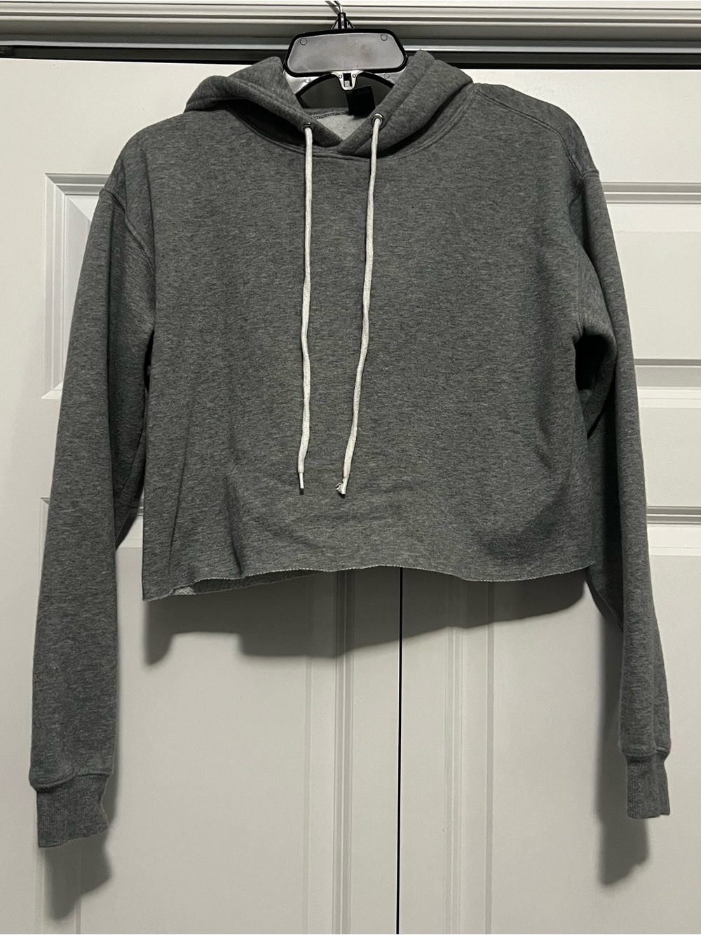 Wild Fable Gray Oversized Cropped Hoodie